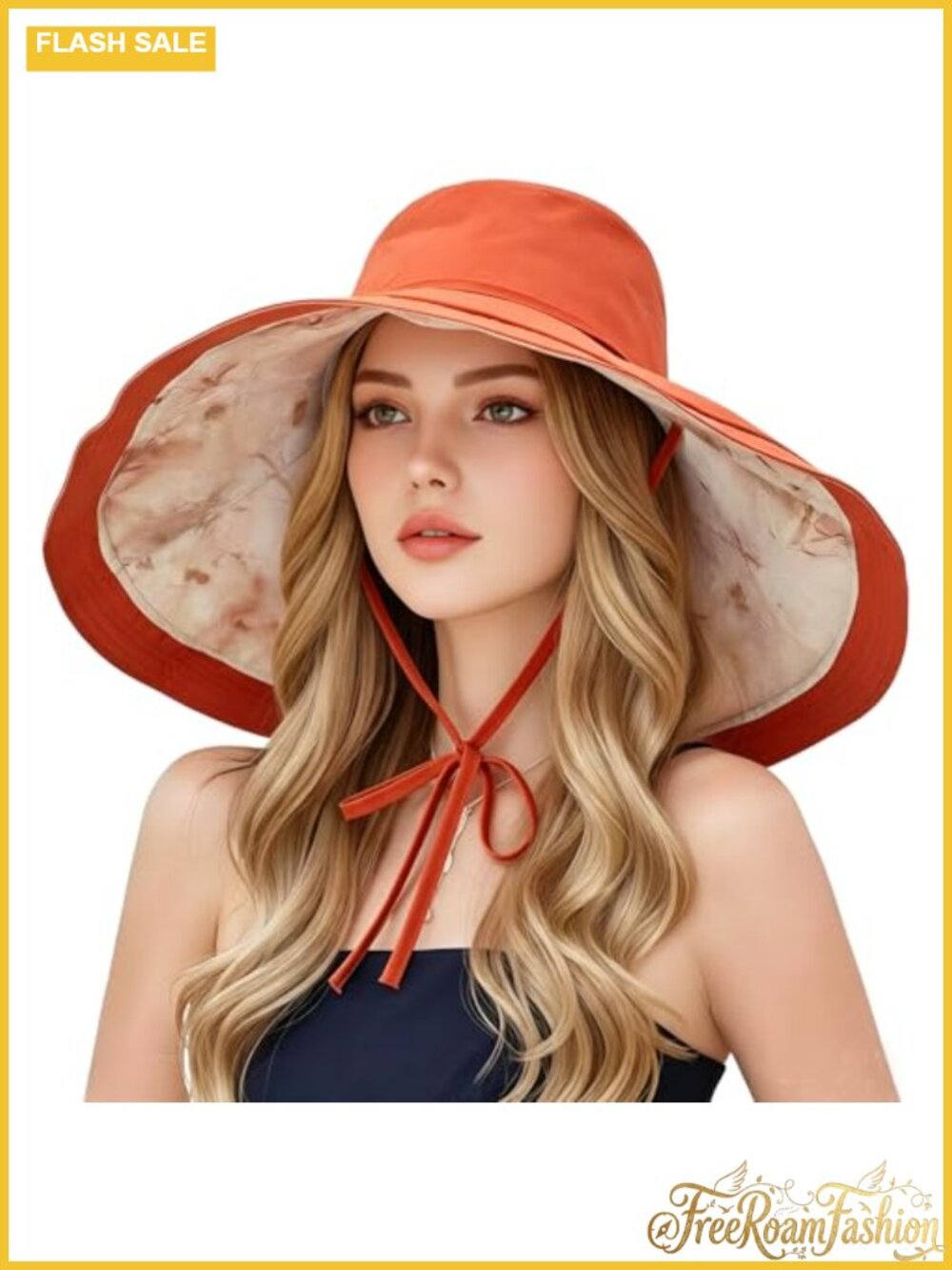 Women Wide Brim Reversible Sun Hat Summer Beach Fishing Bucket